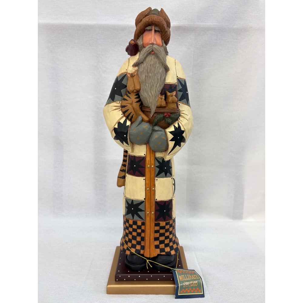Williraye Studio Folk Art Santa with Cats 1997 WW2216 Studio G Father Christmas